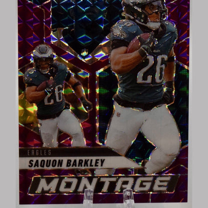 2025 Mosaic Saquon Barkley Montage Purple /49 Eagles