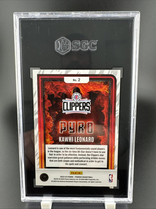 2023 Panini Phoenix Basketball Kawhi Leonard Pyro Purple Prizm 70/75 Clippers #2