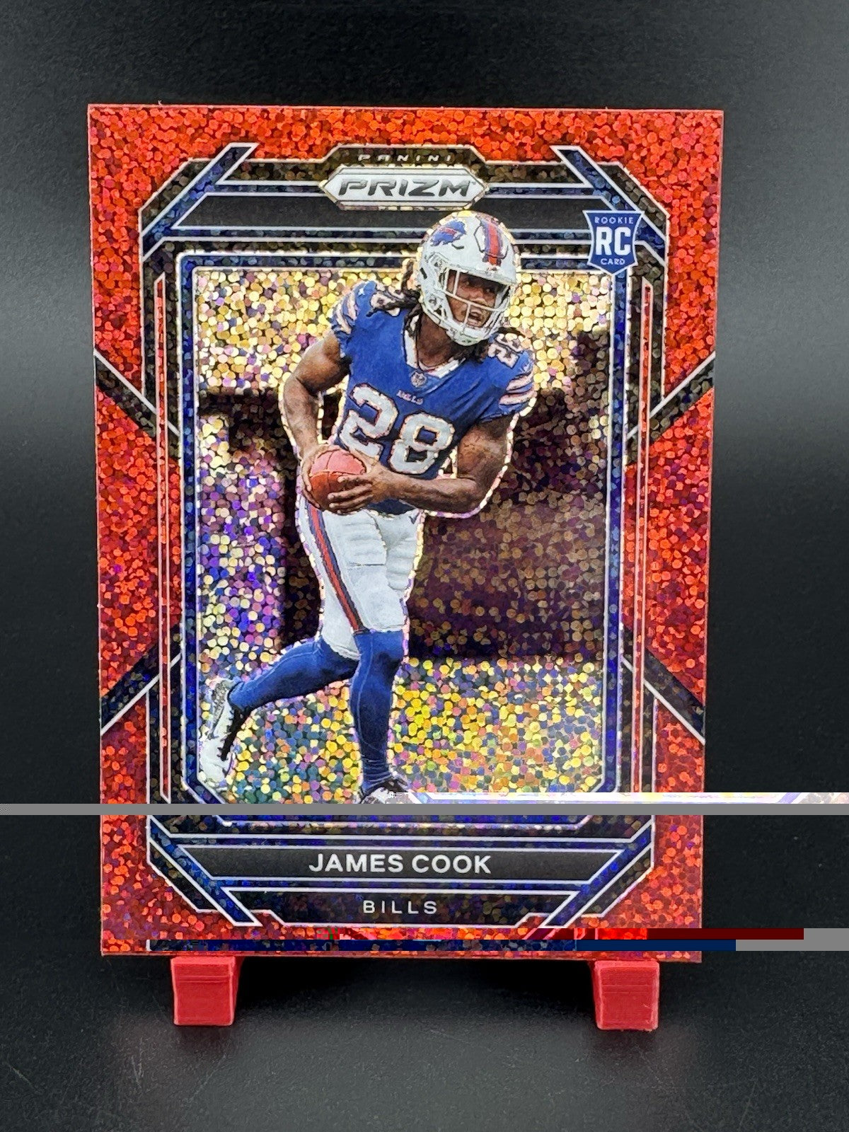 James Cook RC 2022 Panini Prizm Football Red Sparkle Prizm #319 Bills