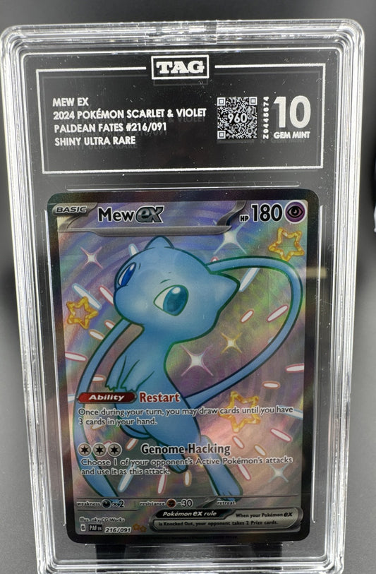 Mew ex 216/091 SV: Paldean Fates Holo TAG 10