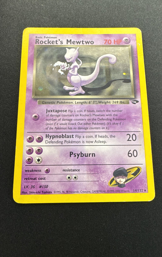 Rocket's Mewtwo 14/132 Gym Challenge Holo