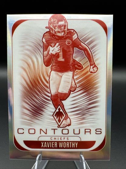 2025 Phoenix - Contours Xavier Worthy #16 Silver Kansas City Chiefs