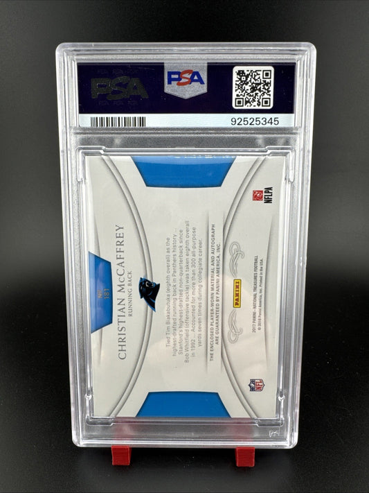 2017 Panini Nat-Treasures RC Patch Auto 88/99 Christian McCaffrey #181 PSA 9