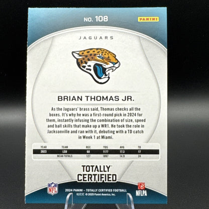 2024 Panini Totally Certified Brian Thomas Jr. RC #108