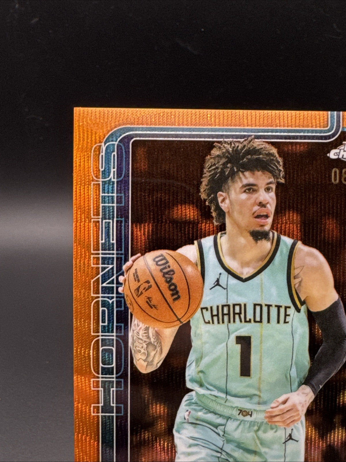 2025 Topps Chrome LaMelo Ball Orange Pulsar /25 #39 Charlotte Hornets SSP NBA