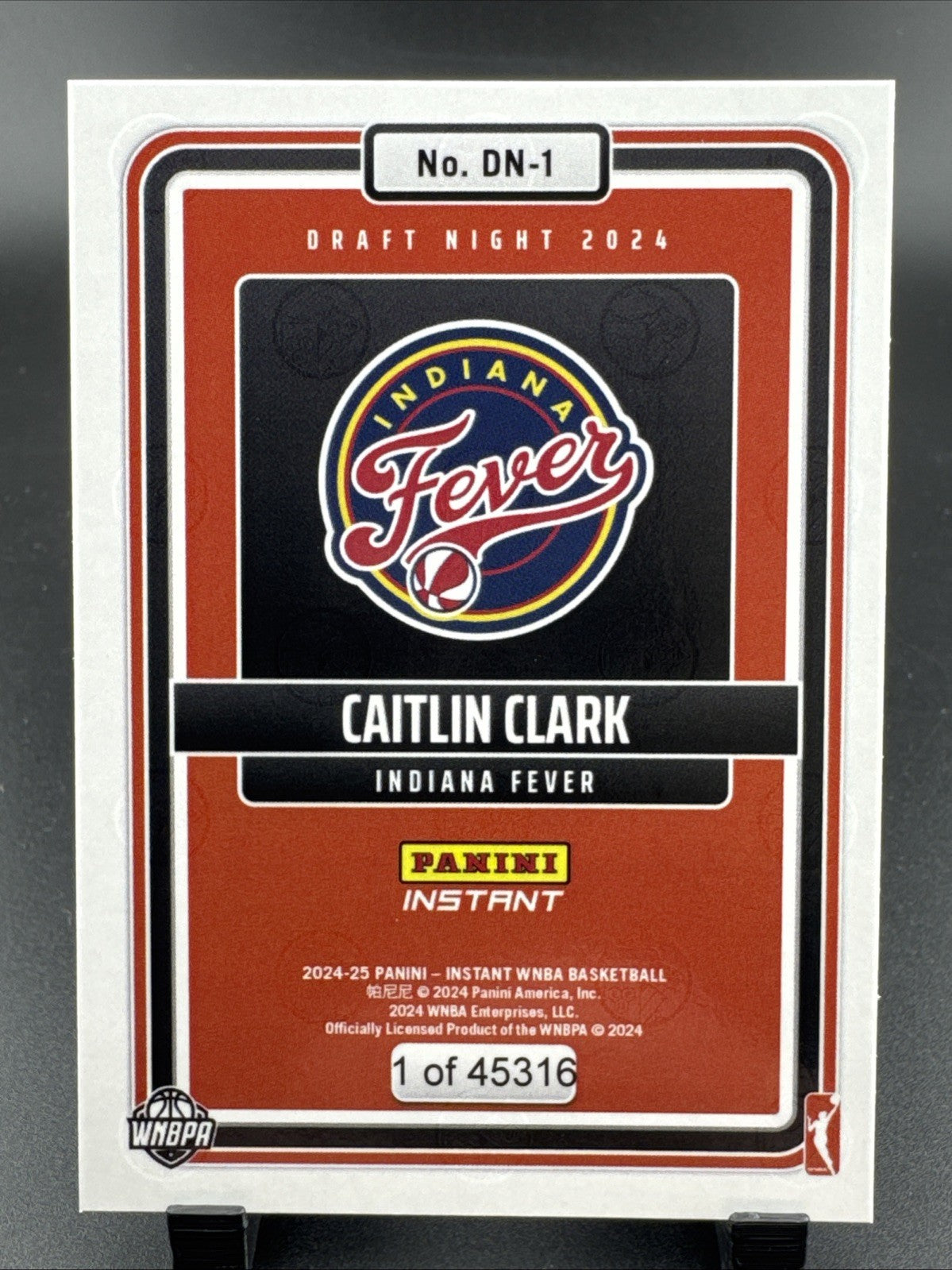 2024-25 Panini Instant WNBA - Draft Night Caitlin Clark #DN-1 /45316 (RC)