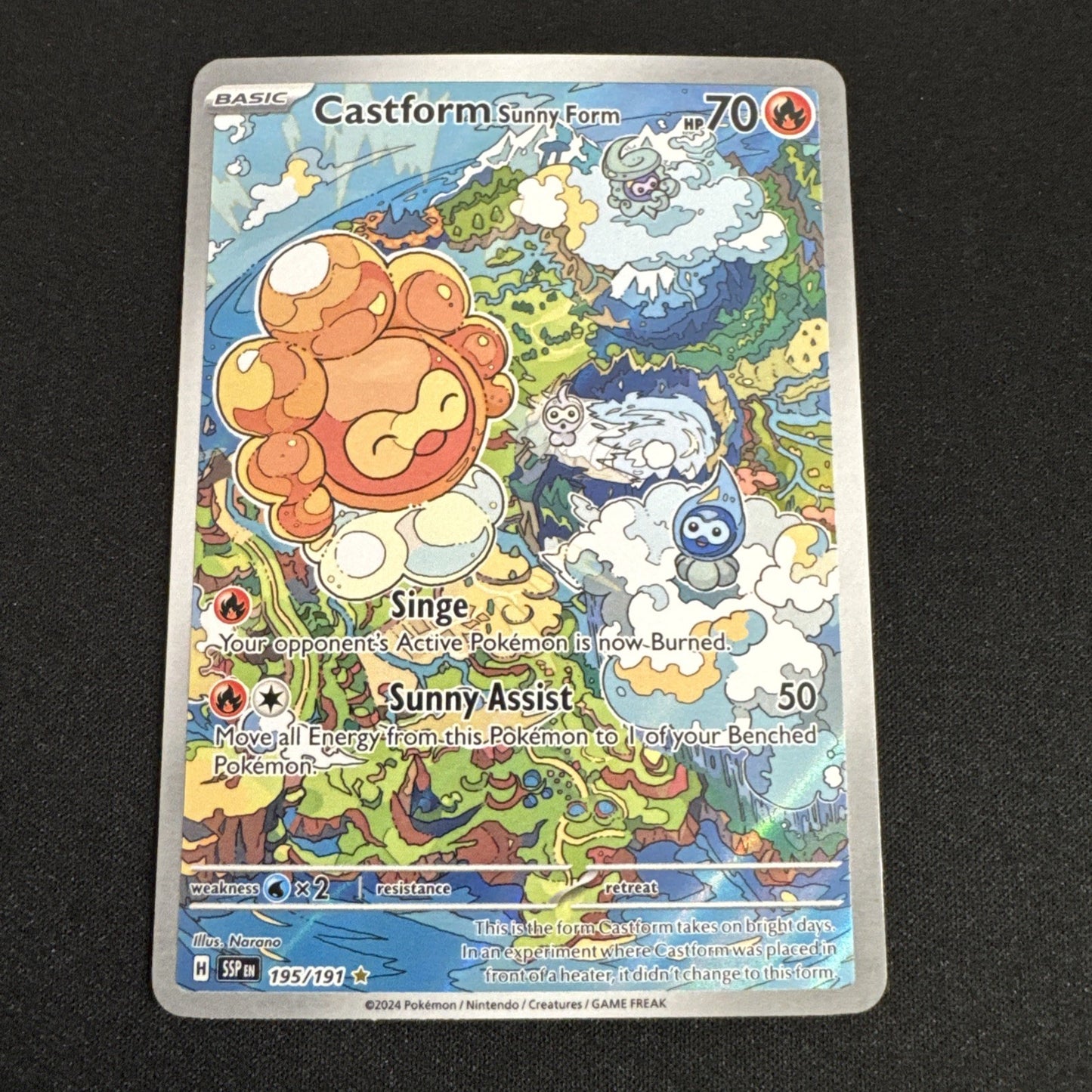 Castform Sunny Form 195/191 SV08 Surging Sparks IR Full Art Holo EN
