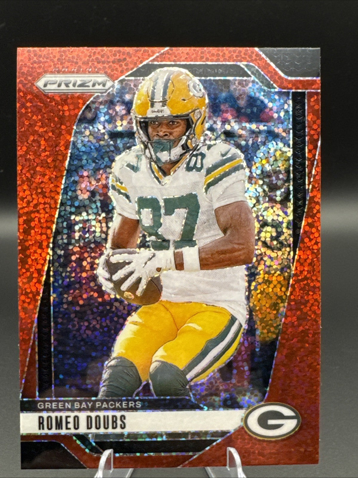 2024 Prizm Romeo Doubs Red Sparkle #104 Packers
