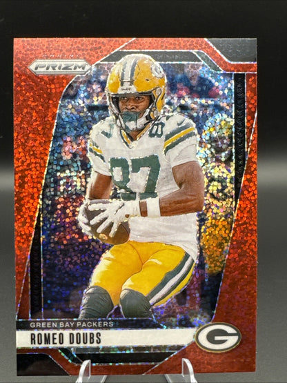 2024 Prizm Romeo Doubs Red Sparkle #104 Packers