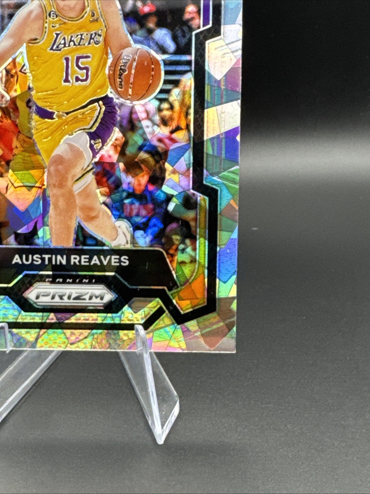 Austin Reaves 2023-24 Panini Prizm Cracked Ice Silver Prizm Lakers #76
