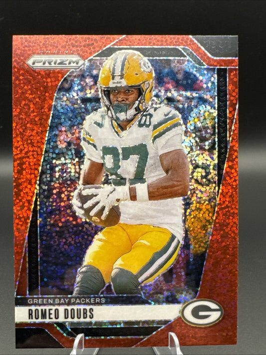 2024 Prizm Romeo Doubs Red Sparkle #104 Packers