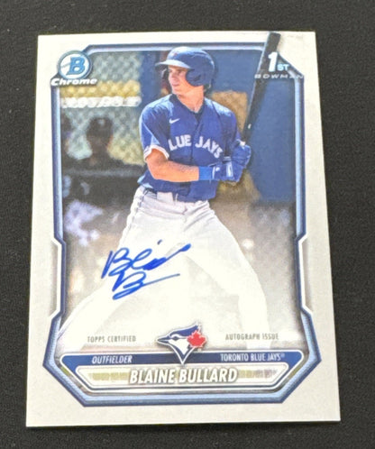 Bowman 2023 Bowman Chrome 1st Blaine Bullard Auto CPA-BB Toronto Blue Jays
