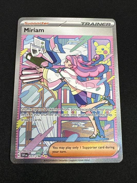 Pokémon Miriam SV01 251/198 Special Illustration Rare Full Art Holo English