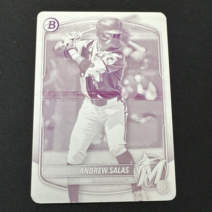 2025 Bowman Draft BD-34 Andrew Salas Marlins MAGENTA Printing Plate 1/1