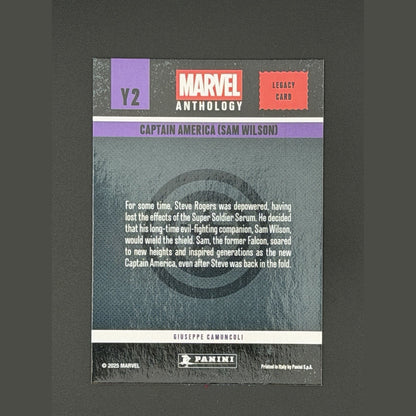 CAPTAIN AMERICA Legacy Chrome Card 2025 Panini Marvel Anthology Y2 | Sam Wilson
