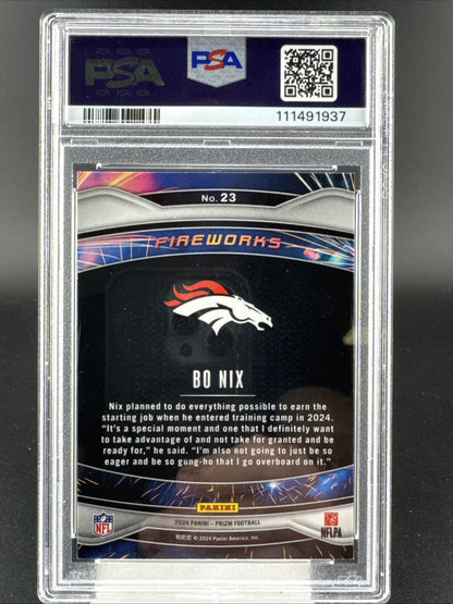 2024 Panini Prizm - Fireworks Bo Nix #23 (RC)