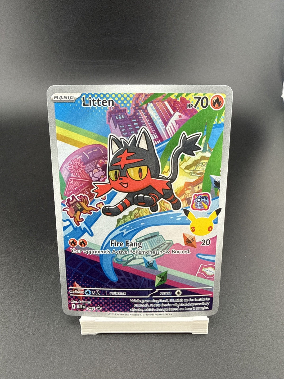 Litten 020/30th-P 30th Anniversary 1st Partner Chinese Pokemon Near Mint