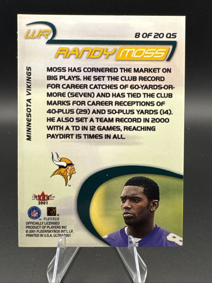 2001 Fleer Ultra Randy Moss Quick Strike Insert 8 QS Minnesota Vikings