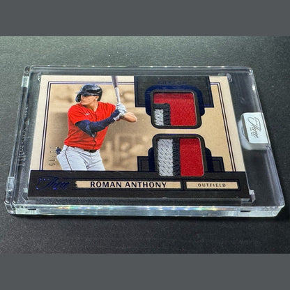 2025 Panini Three and Two ROMAN ANTHONY Prospect Dual Jerseys Patch Blue 2/15