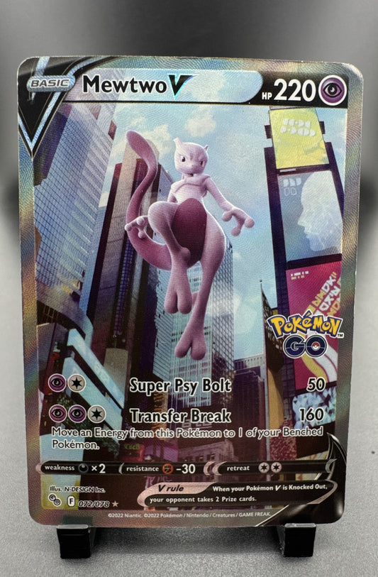 Mewtwo V (Alternate Full Art) 072/078 Pokémon GO Holo