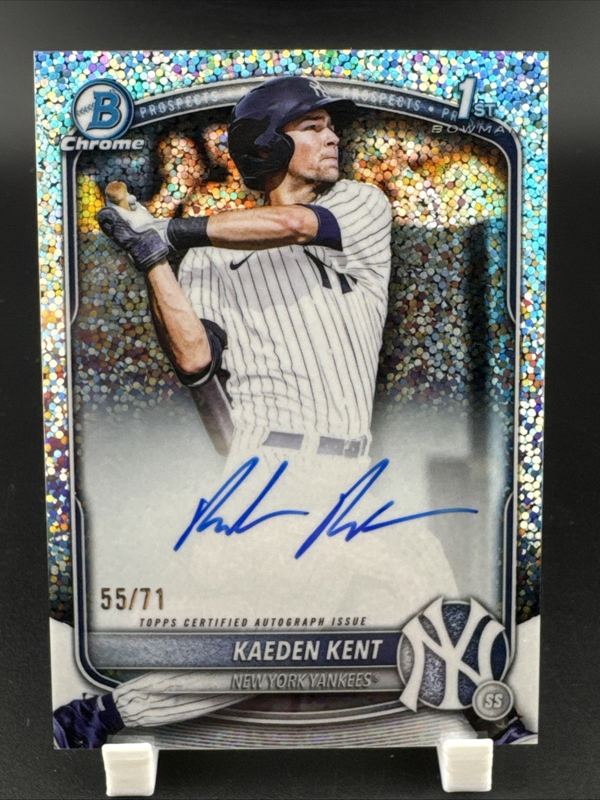 2025 Bowman Prospects Kaeden Kent Sparkle Refractor Auto 55/71