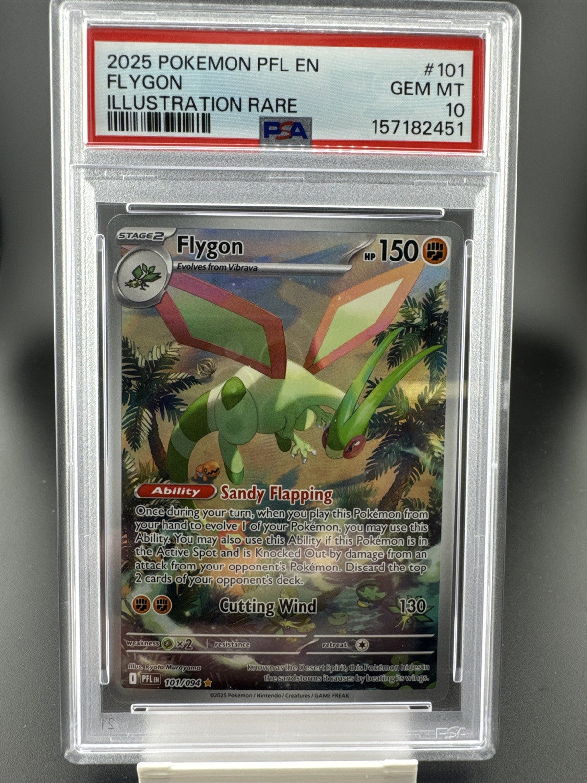 2025 Pokemon PFL EN Flygon Illustration Rare PSA 10