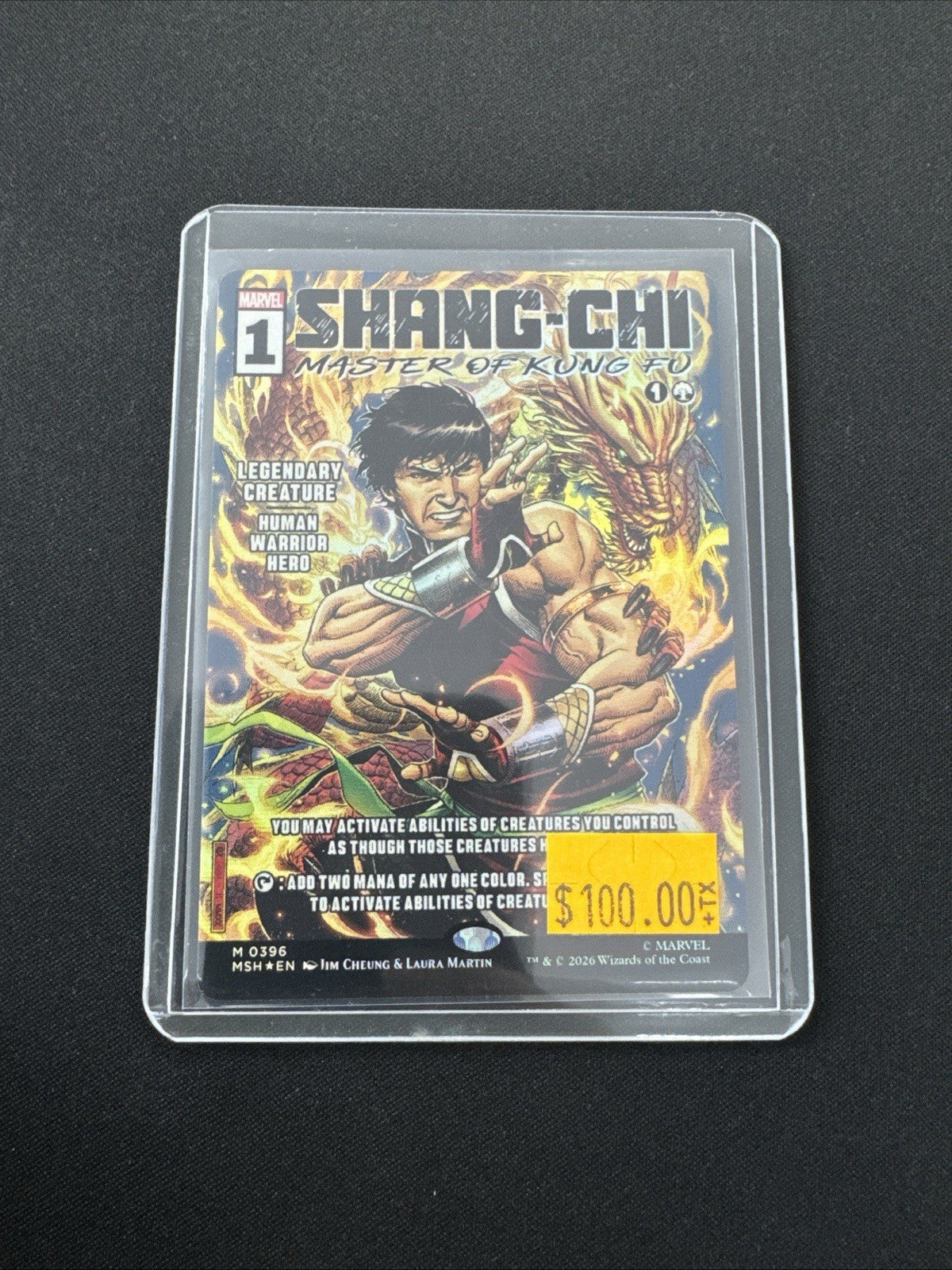 x1 Shang-Chi, Master of Kung Fu - Borderless (0396) - Foil M MTG Marvel Super He