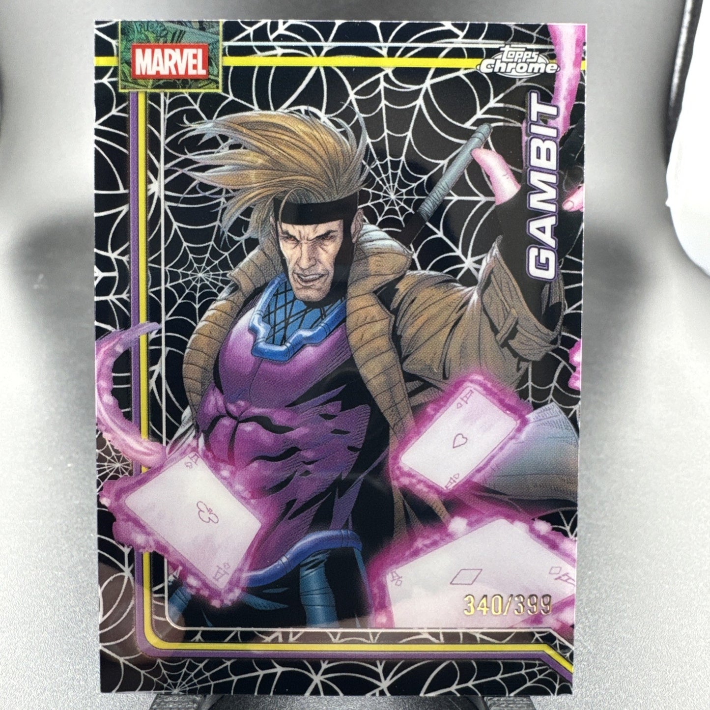 2026 Topps Chrome Marvel Comics SSP Gambit Spider-Web Refractor 340/399 HOT!!