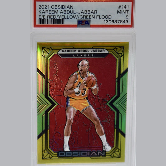 Kareem Abdul-Jabbar 2021-22 Panini Obsidian #141 Red/Yellow/Green