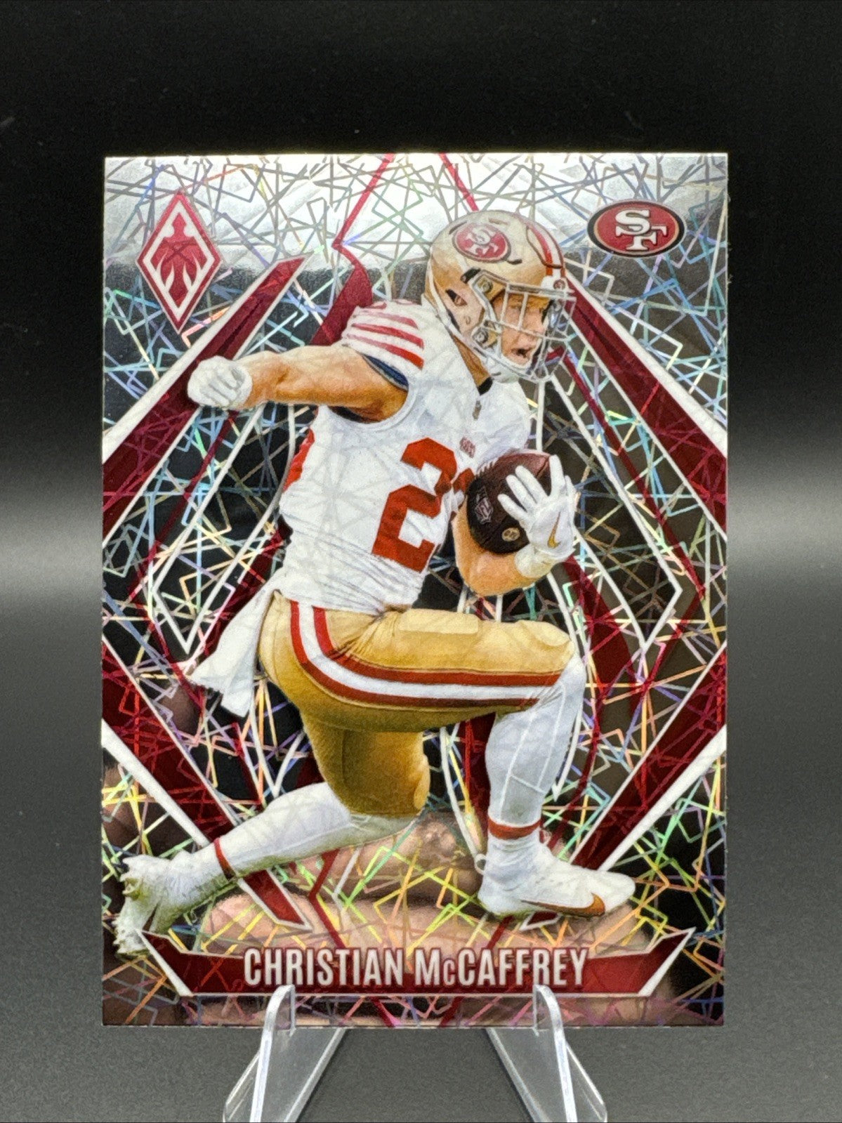 CHRISTIAN MCCAFFREY #26 2024 PANINI PHOENIX 49ERS LAZER