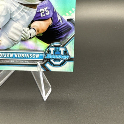 2022 Bijan Robinson 1st Bowman Teal Refractor 163/299 Texas Longhorns #31