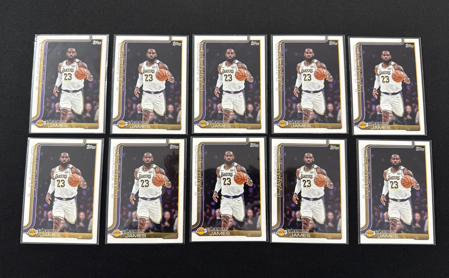 Topps 2025-26 LeBron James #150 LA Lakers Flagship Set NBA Basketball 10x lot