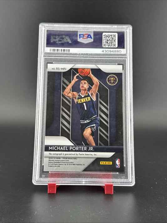2018 Prizm Michael Porter Jr Autographed Auto Rookie Signatures PSA 10