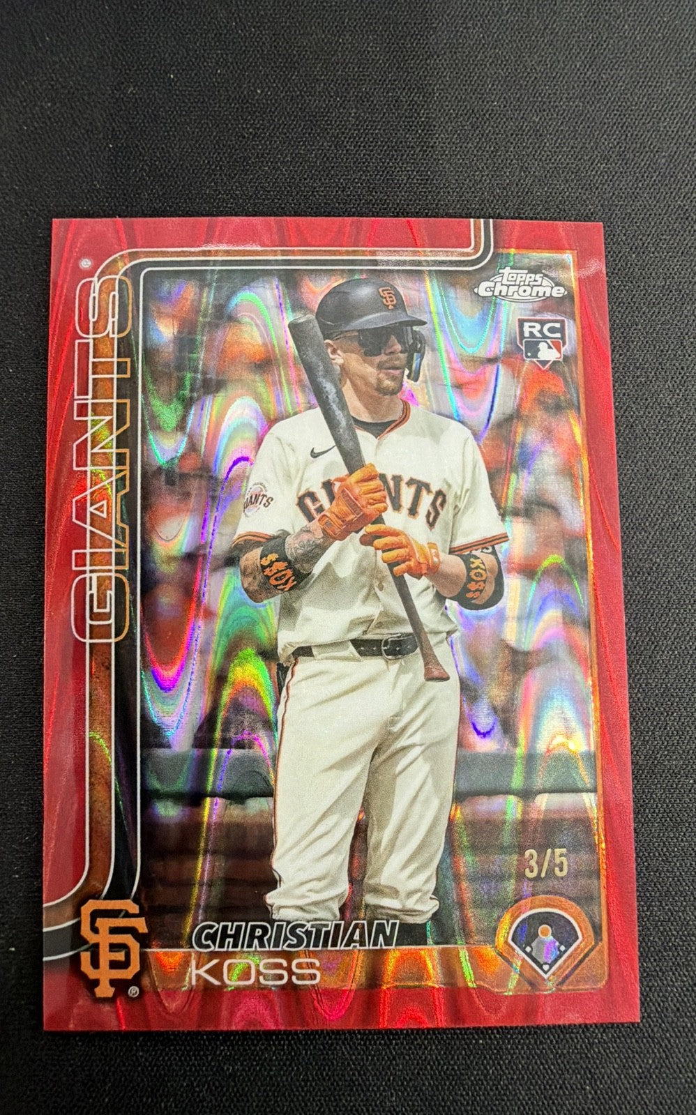 2025 Topps Chrome Update Series - Christian Koss #USC26 Red Refractor /5 (RC)