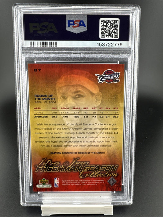2003-04 Ud Collectibles Lebron James Freshman Season: #87 PSA 8