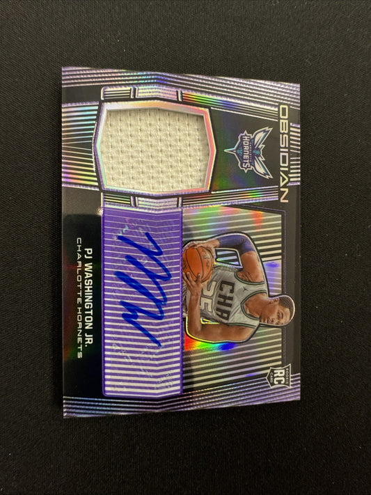 2019-20 Obsidian PJ Washington Jr RC Rookie AUTO RELIC PATCH RPA /75 HORNETS