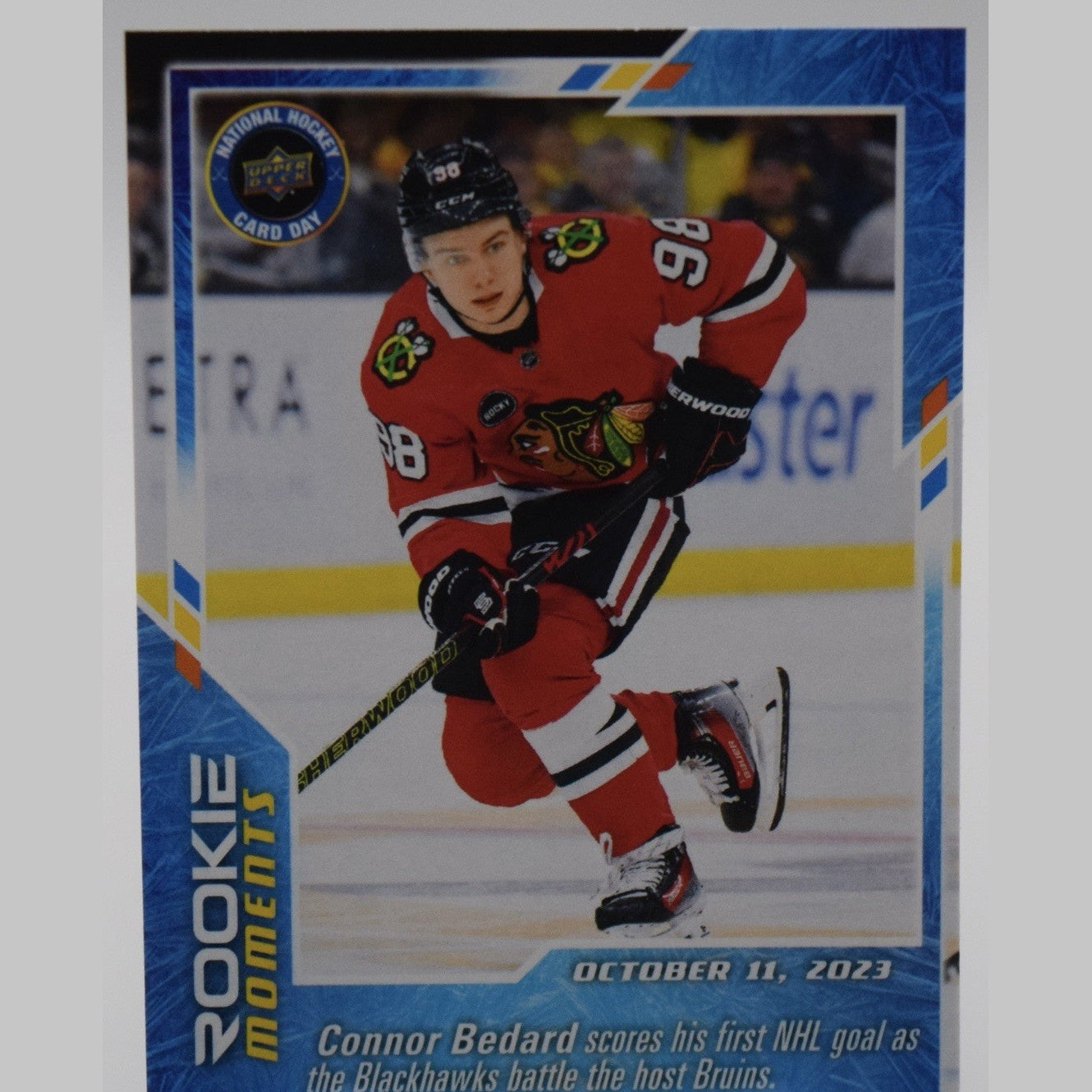 2024 CONNOR BEDARD UPPER DECK NATIONAL HOCKEY CARD DAY #31 BLACKHAWKS