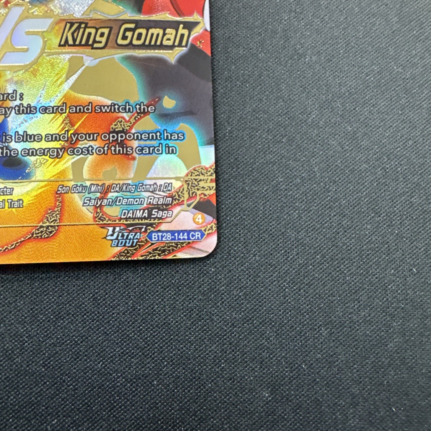 Prismatic Clash SS4 Son Goku (Mini) VS King Gomah BT28-144 CR