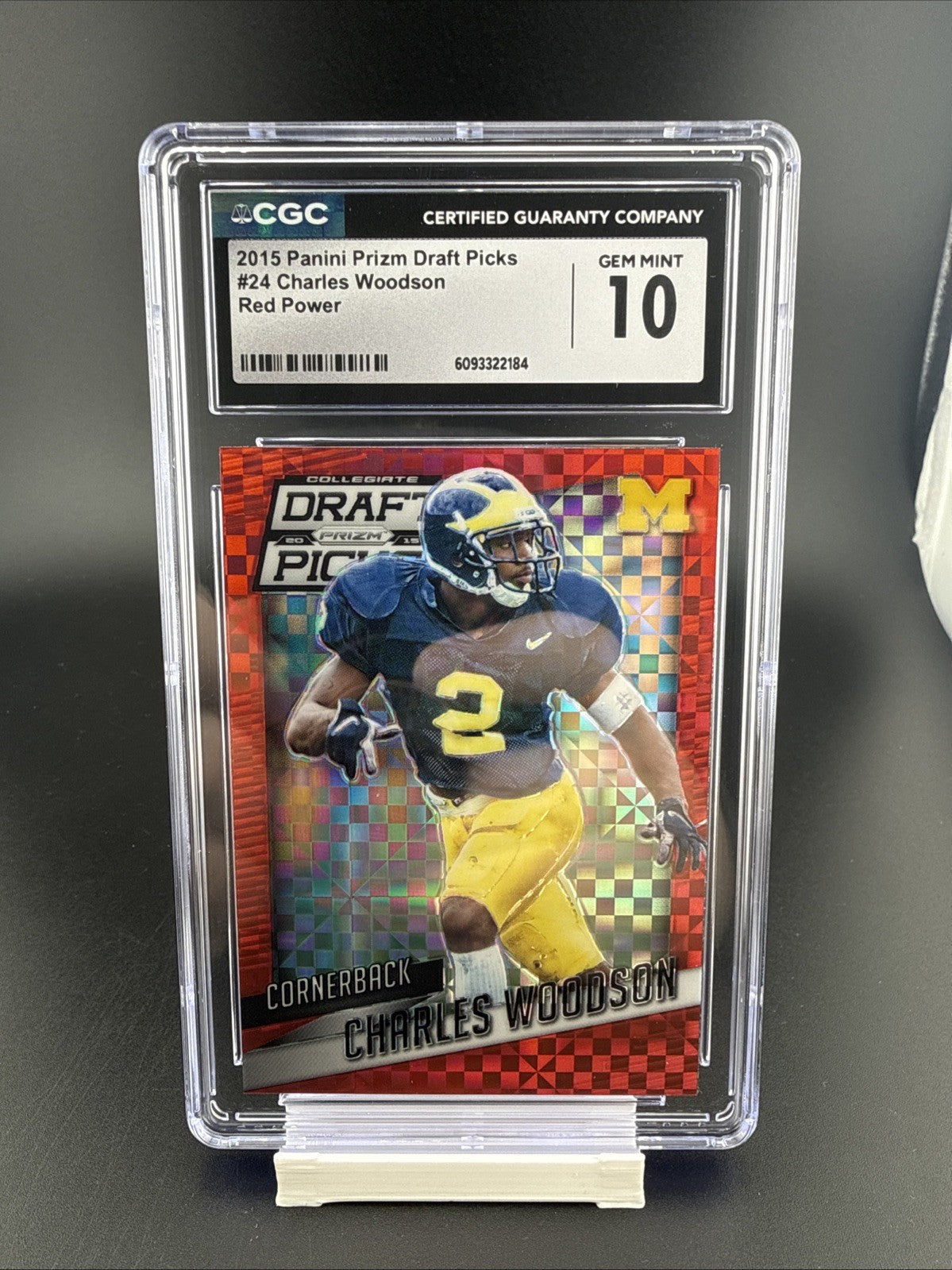2015 Panini Prizm Collegiate Draft Picks Charles Woodson #24 red Power