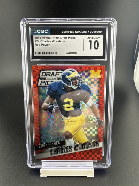 2015 Panini Prizm Collegiate Draft Picks Charles Woodson #24 red Power