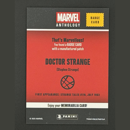 Doctor Strange 2025 Panini Marvel Anthology Memorabilia Patch Premium MCU