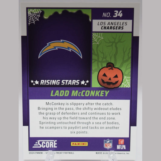 2024 Ladd McConkey Panini Score-A-Treat - Rising Stars Orange Pumpkins #34 (RC)