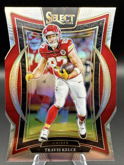 Travis Kelce Concourse Silver Prizm Die-Cut - 2024 Panini Select Chiefs