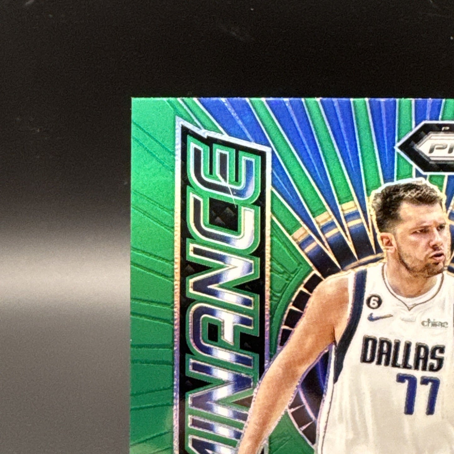 2023-24 Panini Prizm Luka Doncic Green Prizm Dominance #2 Mavs - Lakers