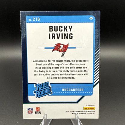 2024 Panini Donruss Optic - Rated Rookie Bucky Irving #216 Purple Shock Prizm