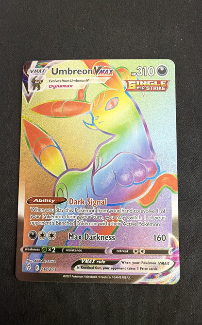 Umbreon VMAX (Secret) 214/203 SWSH07: Evolving Skies Holo