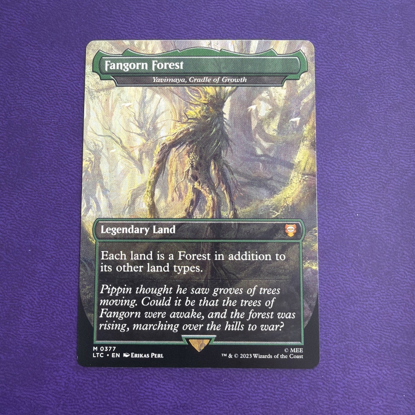 Mtg Fangorn Forest-Yavimaya, Cradle Of Growth-Commander LotR + Bonus Foils