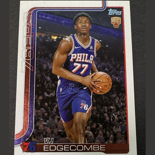 VJ Edgecombe 2025-26 Topps Rookie Card #203 Topps Flagship RC 76ers RC
