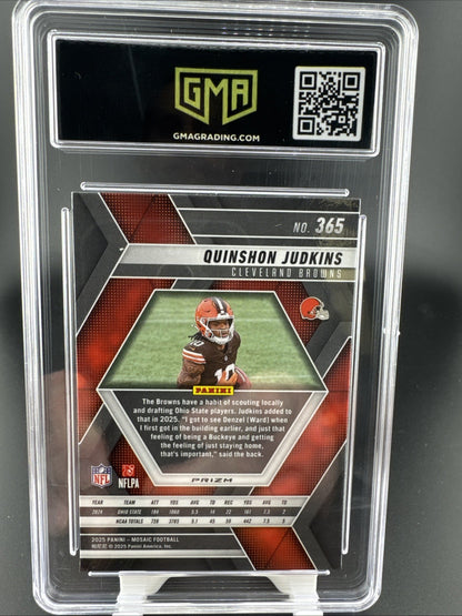 2025 Panini Mosaic - Rookies Quinshon Judkins #365 Silver Prizm (RC) GMA 8.5