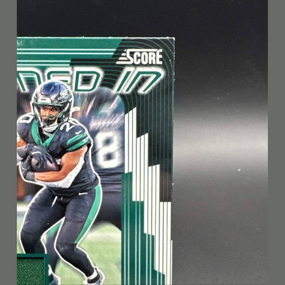 Breece Hall 2025 Panini Score Zoned In Patch #ZON-BHL New York Jets